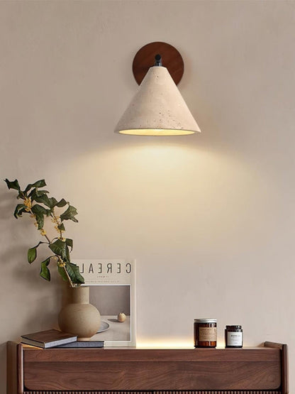 Travertijn Wandlamp Taps Toelopend Design Minimalistische Accentverlichting Slaapkamer Woonkamer