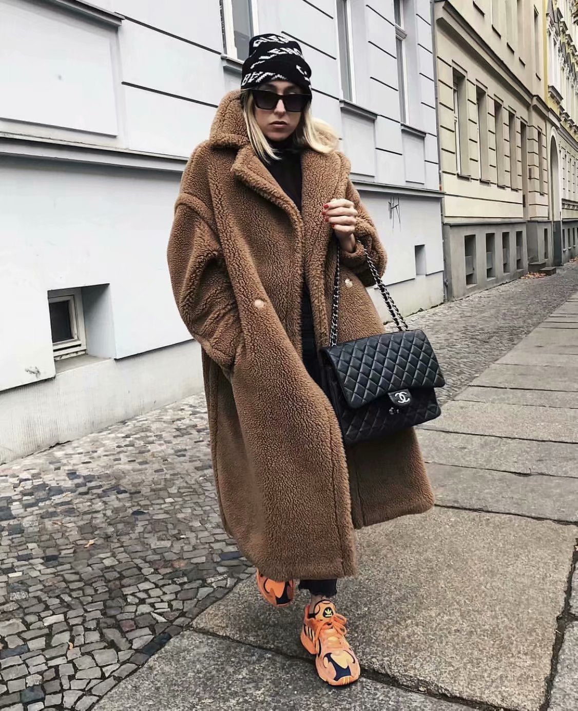 Dames Teddyjas Lange Warme Luxe Stijl