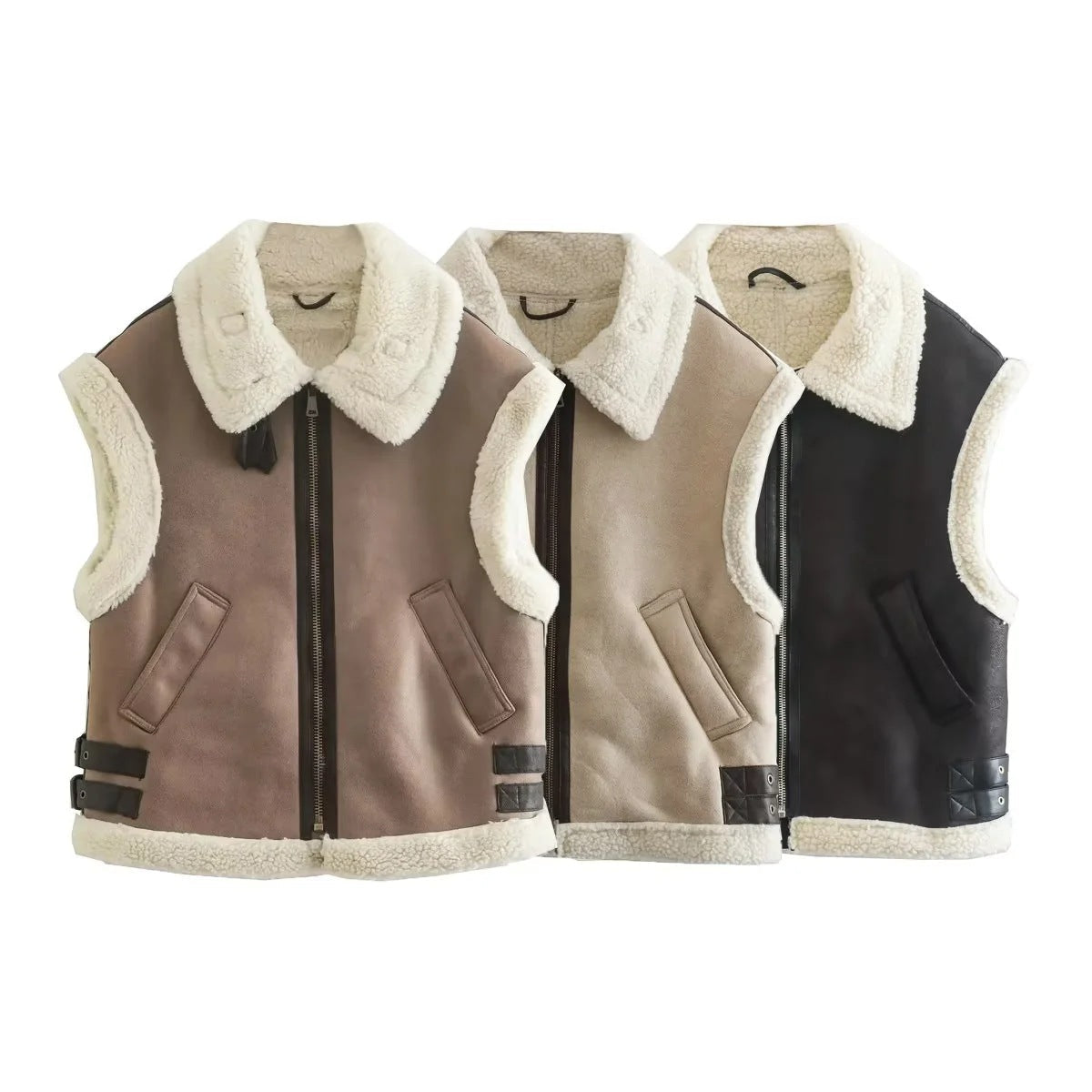 Dames Teddyjas Zacht met Aviator Stijl