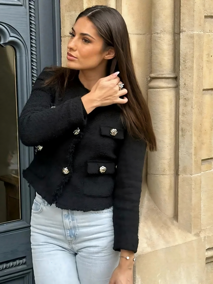 Dames Blazer Bouclé – Tijdloos en Stijlvol