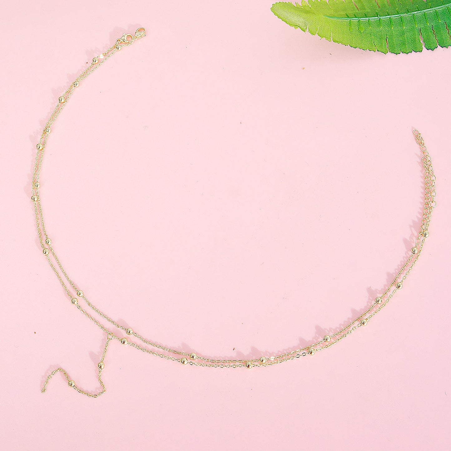 Oorbellen Ketting Fijne Bolletjes Elegant Hangend