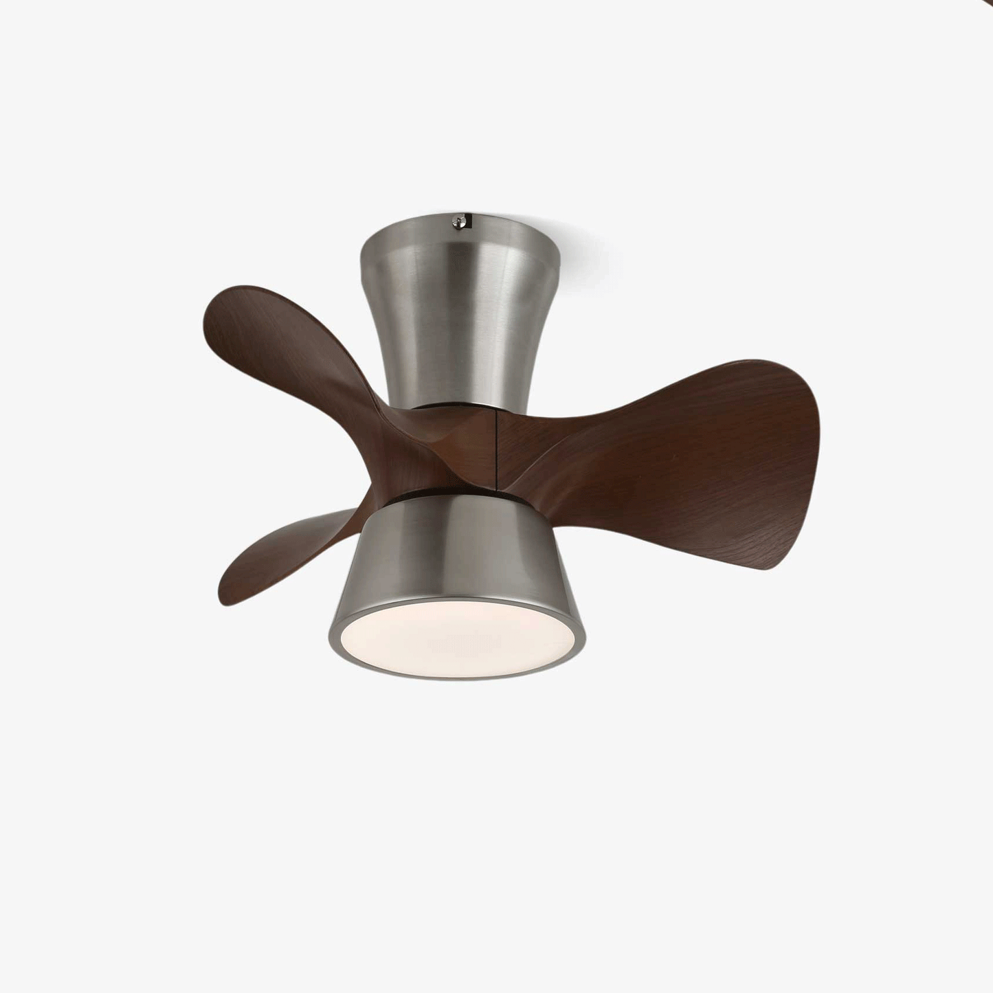 Moderne Plafondventilator met Verlichting en Houten Bladen – 3 Snelheden & Afstandsbediening 55cm