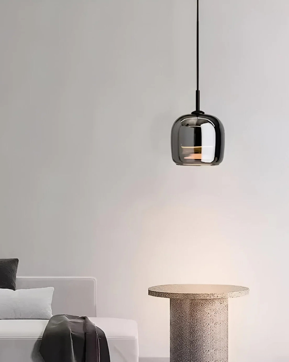 Hanglamp Rookglas met LED Verlichting Goud Zwart Amber Dimbaar Eetkamer | Scandinavische Glazen Plafondlamp Metalen Finish Keukeneiland Moderne Verlichting Woonkamer Design