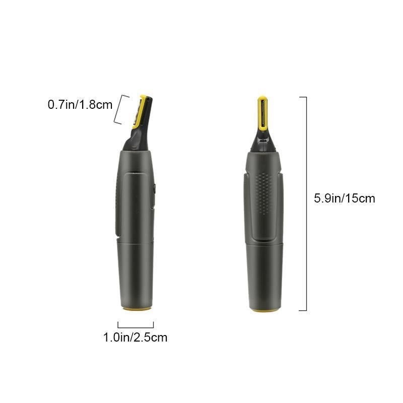 Elektrische Wenkbrauwknipper met LED-Verlichting Zwart voor Gezichtshaar Detailtrimmer Precisie Scheren Neus Oor Koteletten Contourentrimmer Oplaadbaar