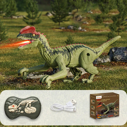 Bestuurbare Prehistorische Speeldino met Mistfunctie – Bewegende Robot Dino voor Kinderen – Oplaadbaar met Afstandsbediening – Dinosaurus Speelgoed met Geluid en Lichteffecten
