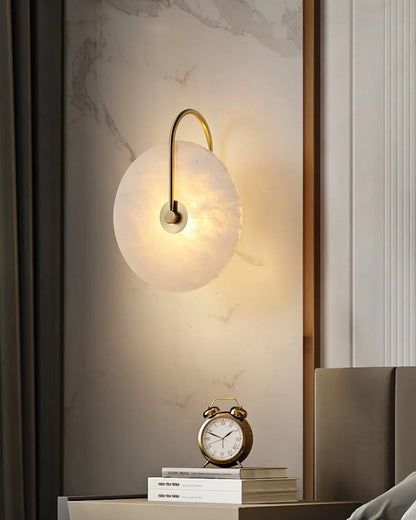 Ronde LED Wandlamp Acrylaat 20-25cm Zwart Goud Warm Licht Slaapkamer Hal