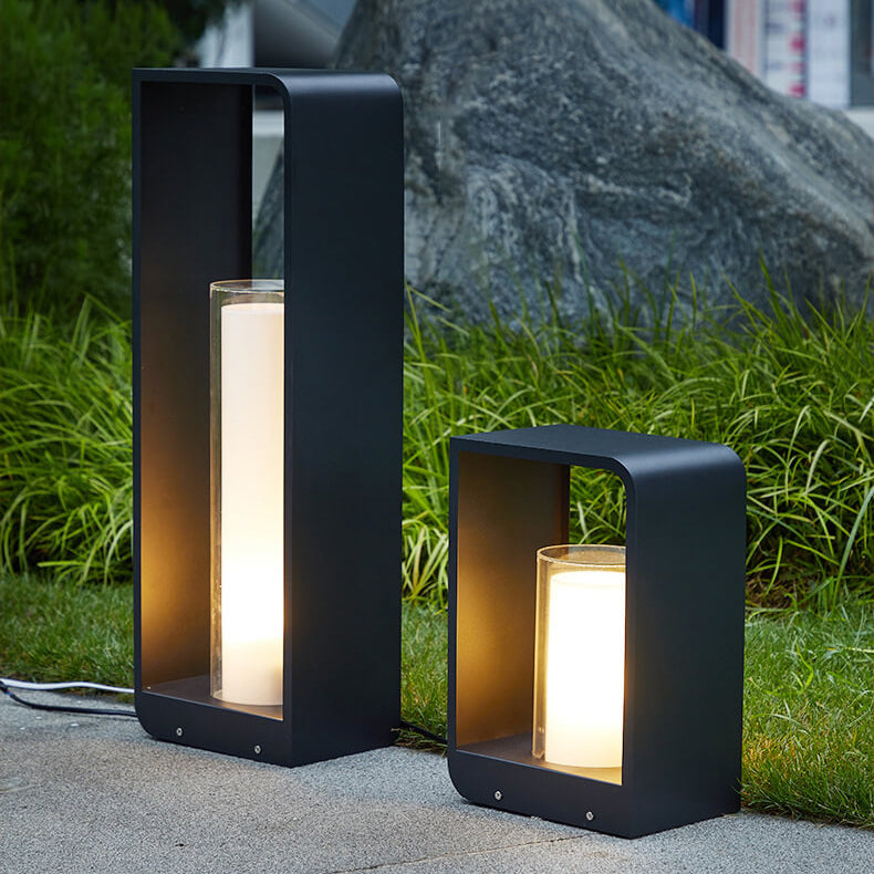 Led tuinlamp voor buiten – vierkante moderne buitenlamp met warm licht