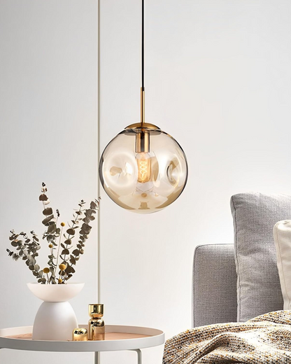 Handgeblazen glazen hanglamp bol met verstelbare kabel grijs blauw bruin rood groen amber 15x22cm 20x25cm sfeerlicht eetkamer woonkamer slaapkamer moderne design verlichting