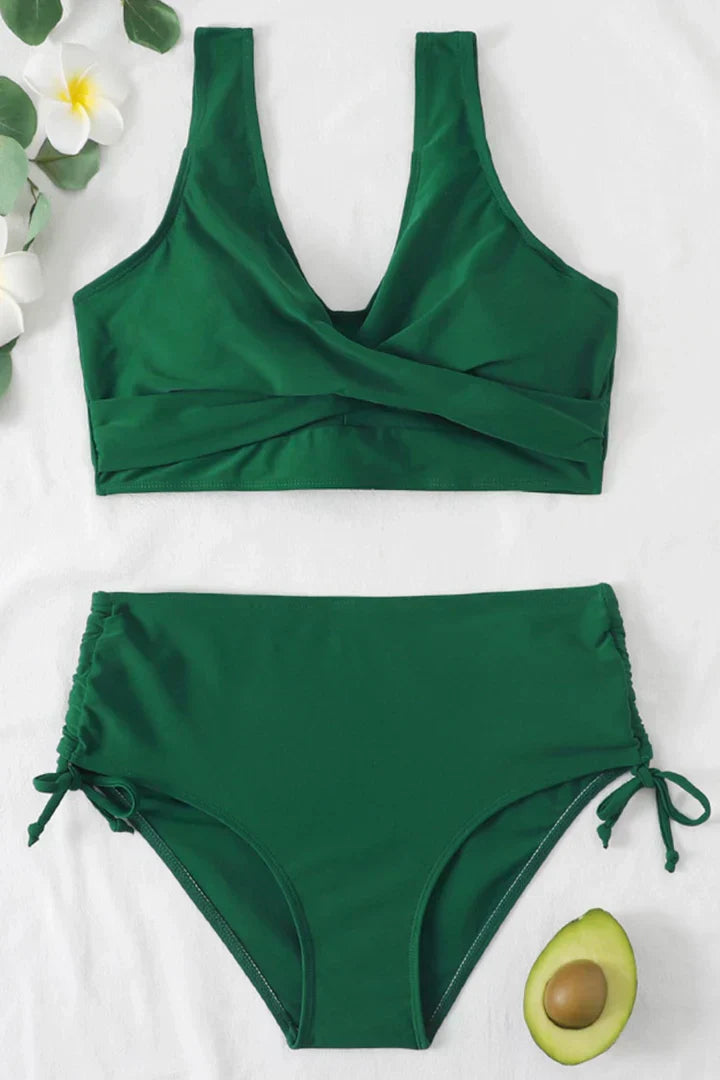 Zwarte Bikini Effen Strandkleding voor Vrouw