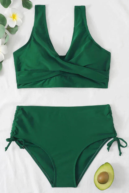 Zwarte Bikini Effen Strandkleding voor Vrouw