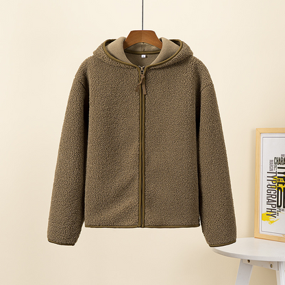 Vrouwelijke Fleece Vest met Capuchon Zacht Sherpa Jasje