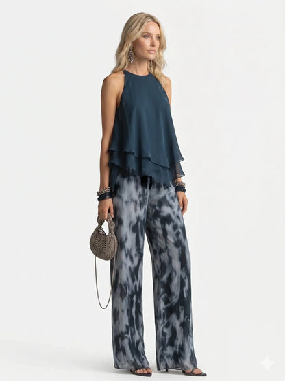Dames Tweedelige Set Chiffon Elegant