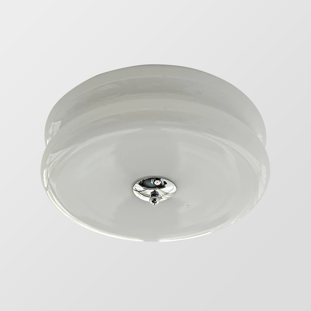 LED plafondlamp glas metaal crème 13 cm slaapkamer woonkamer art deco plafondverlichting rond warm licht neutraal licht wit licht