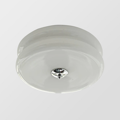 LED plafondlamp glas metaal crème 13 cm slaapkamer woonkamer art deco plafondverlichting rond warm licht neutraal licht wit licht
