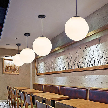 Hanglamp Glas Bol E27 Wit Eettafel Keuken Woonkamer Moderne Verlichting Ronde Hanglamp Minimalistisch Interieur