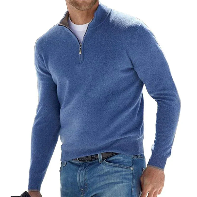 Katoenen Trui Half-Zip voor Heren en Dames