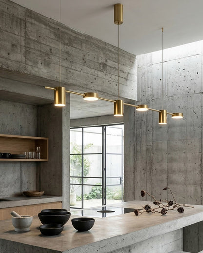 Lineaire LED Hanglamp Helios – Moderne Verlichting met Metaal en Acryl voor Eetkamer en Woonkamer