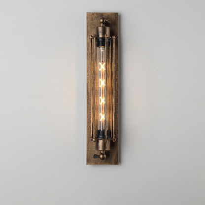 Vintage Wandlamp LED Metaal Gietijzer Zwart Zilver Brons 47x10cm