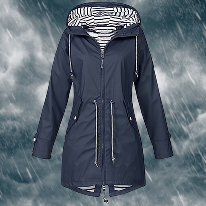 Dame Regenjas Elegante Waterdichte Mantel