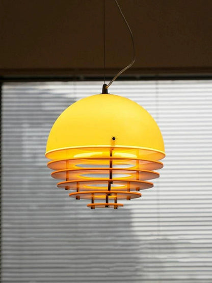 Stijlvolle Hanglamp Bauhaus Design Oranje-Wit Sfeerverlichting voor Moderne Interieurs