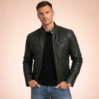 Leren Jack Tijdloos Elegant Mannen Jassen