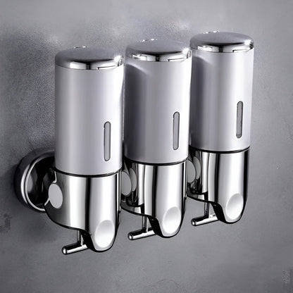 Wandzeepdispenser 500ml Wandmontage RVS Chroom Badkamer Keuken Enkel Dubbel Drievoudig Vloeibare Zeep