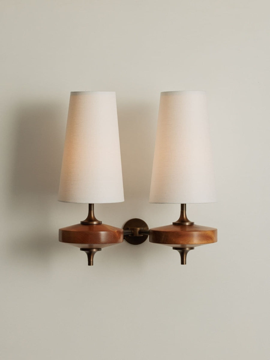 Retro Wandlamp met Stoffen Kap – Vintage Verlichting voor Slaapkamer