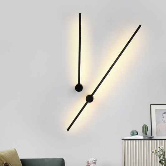 Wandlamp LED Staf Aluminium Zwart Goud 60cm 80cm Woonkamer Slaapkamer Studeerkamer Lijnlamp Minimalistisch Modern Sfeerlamp