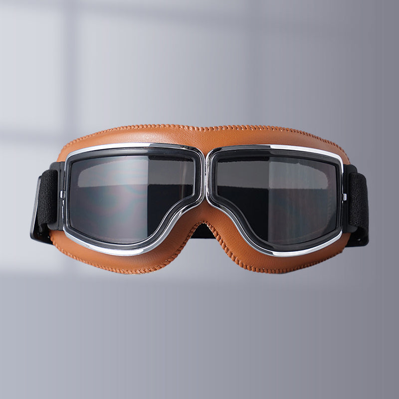 Retro Motorgoggles met Beschermglazen en Verstelbare Band