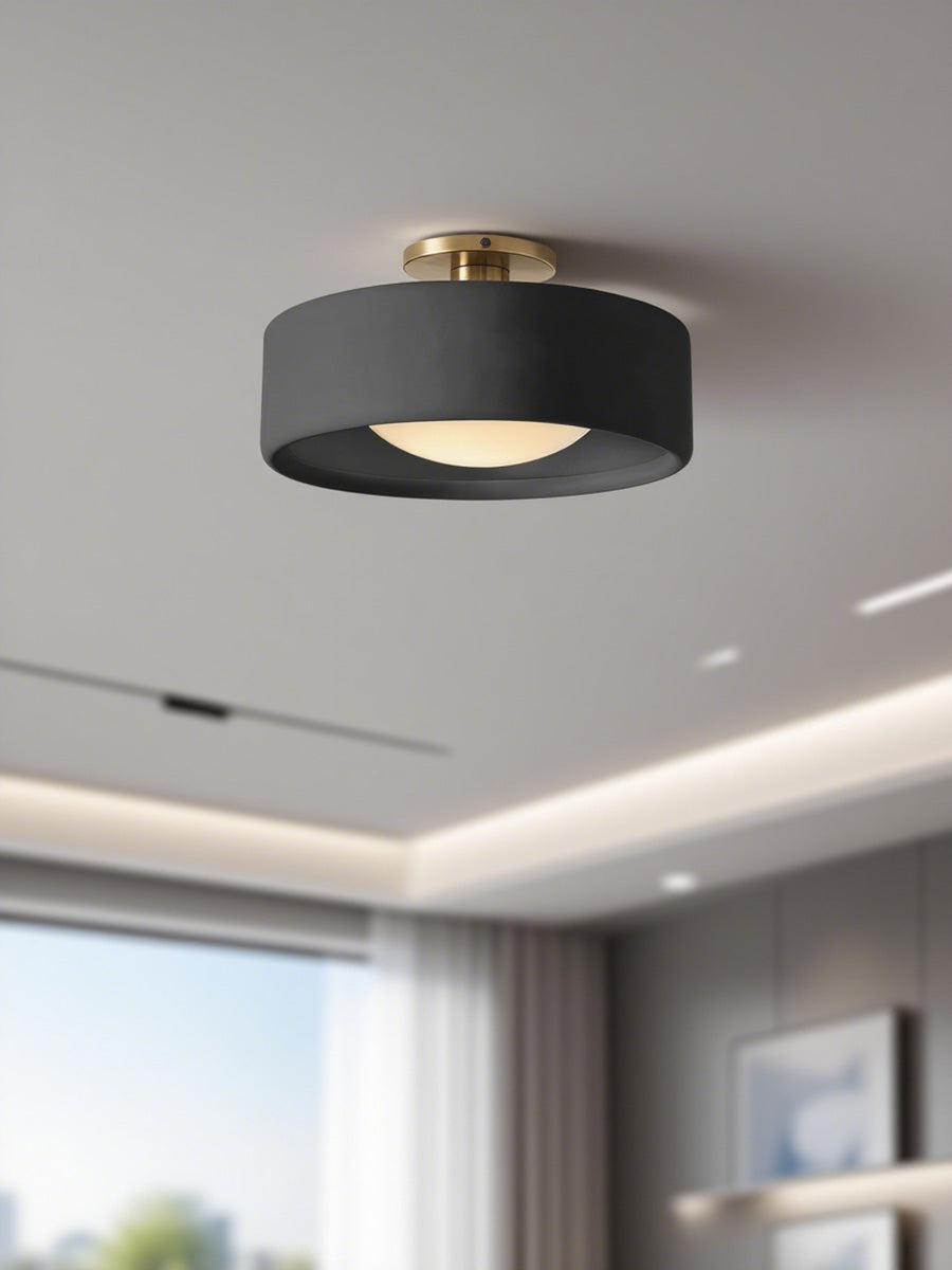 Porseleinen Plafondlamp met Strakke Montage – Moderne Lage Profiellamp Keramiek Opbouwverlichting
