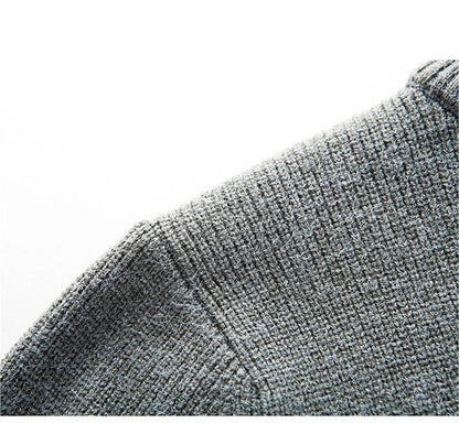 Herenvest Donkere Slimfit Trui met Rits en Kap