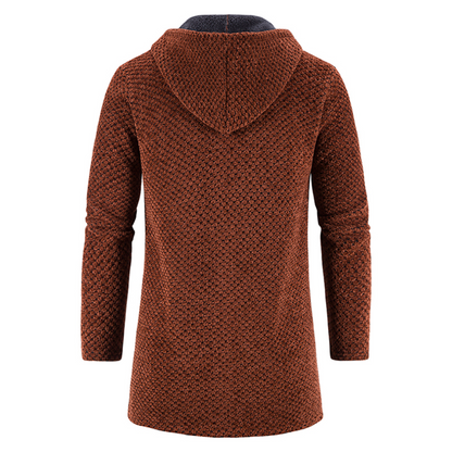 Gebreide Hoodie Heren Warme en Comfortabele Jas