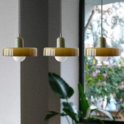 Luccon Triple Hanglamp Glas G9 Retro Kleuren Eettafel Woonkamer Design Verlichting Meerlamp