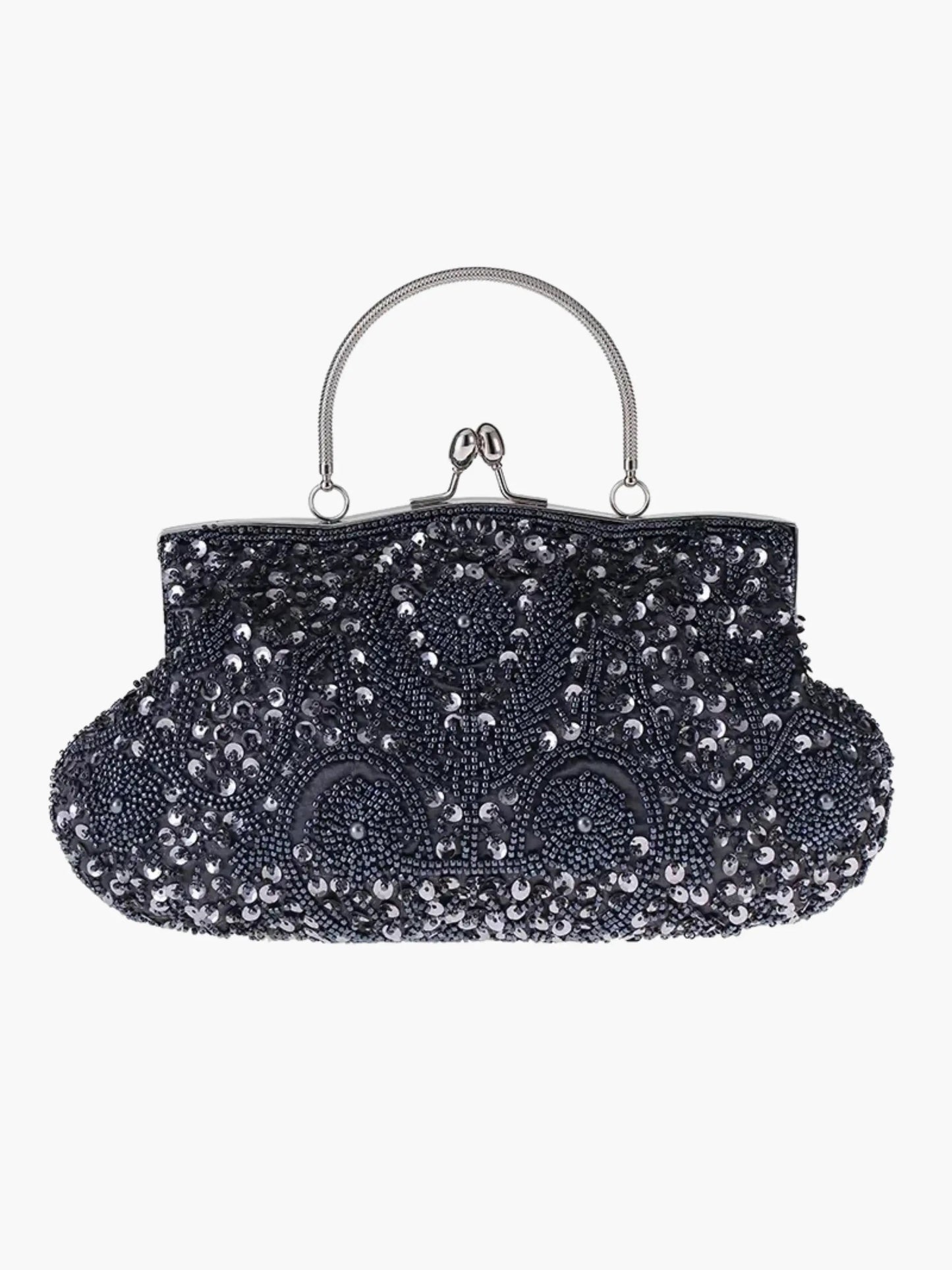 Vintage Handtas Geborduurd Leer Stijlvol