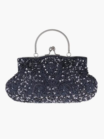 Vintage Handtas Geborduurd Leer Stijlvol