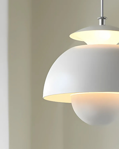 Minimalistische Hanglamp Wit Rond Design Scandinavisch Interieur Eetkamer Slaapkamer Woonkamer Sfeerverlichting