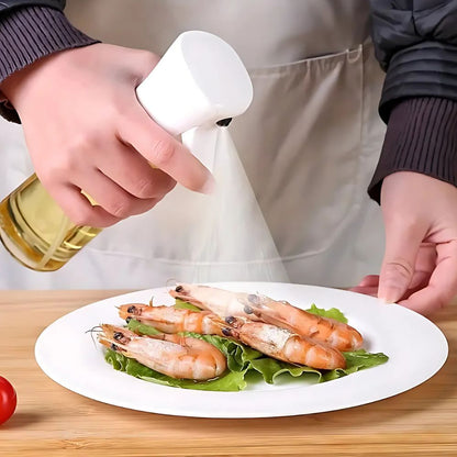 Oliespray Fles Glas 100ml Zwart Keuken Sprayfles Olie Azijn Airfryer BBQ Salade Verstuiver Navulbaar