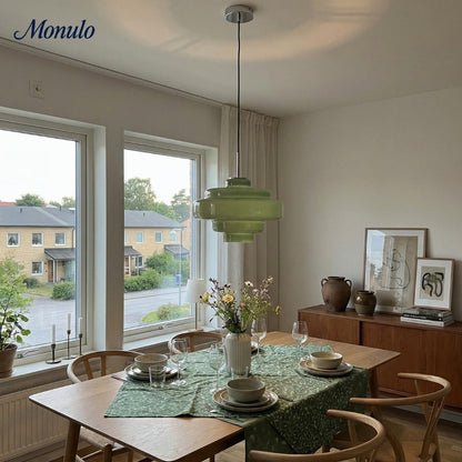 Gekleurde Glazen Hanglamp met Verstelbare Ophanging – Moderne Lichtpunt voor Eetkamer Keuken Woonkamer