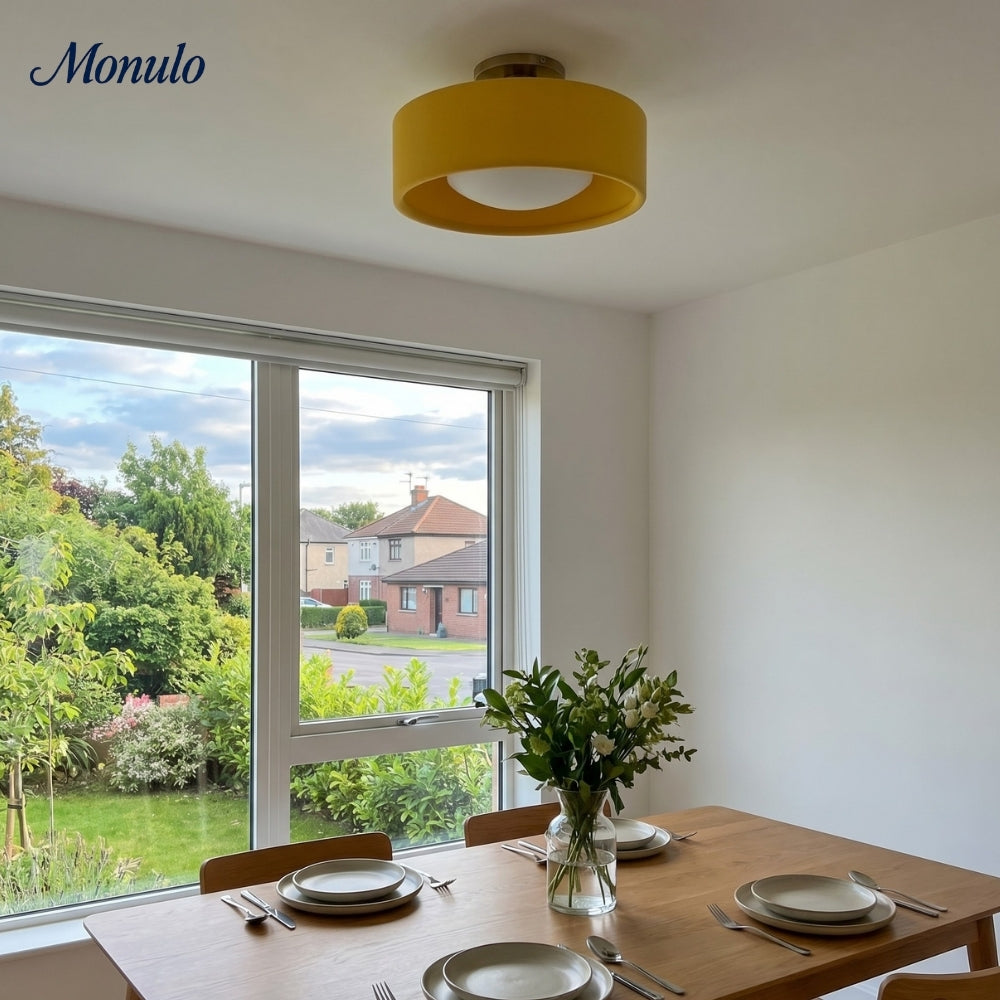 Porseleinen Plafondlamp met Strakke Montage – Moderne Lage Profiellamp Keramiek Opbouwverlichting