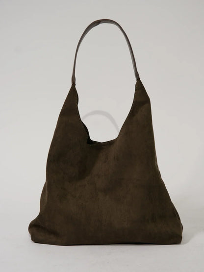 Leren Schouder tas van Zacht Suede Leer