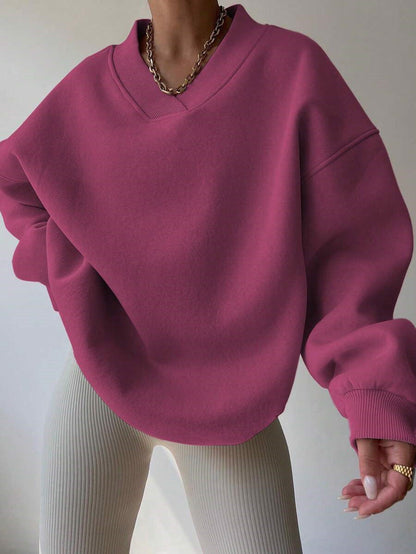 Dames Trui Geel V-Hals Elegante Stijl