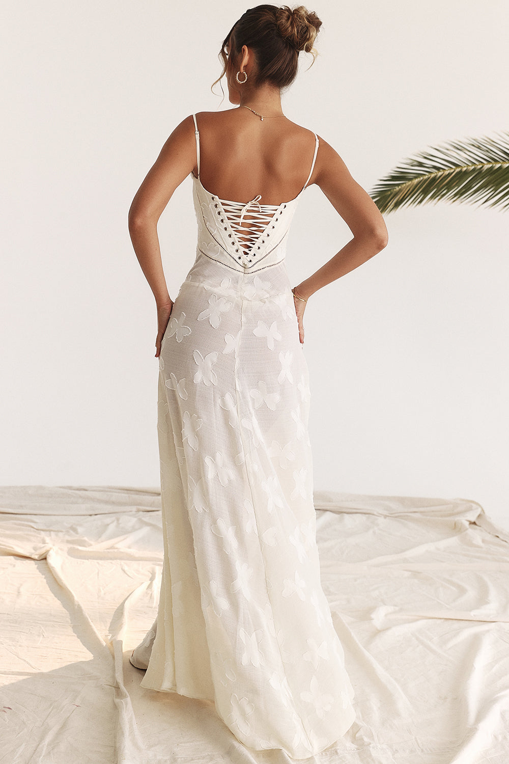 Elegante Maxi Jurk Geborduurd voor Vrouw