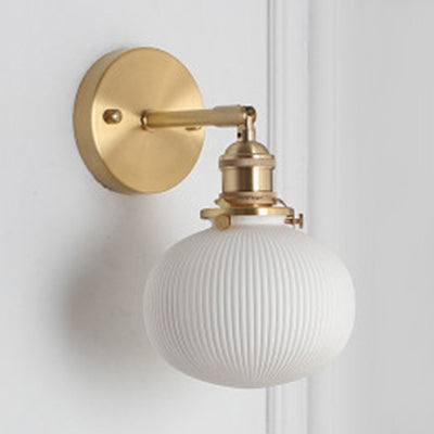 Porseleinen Wandlamp met Messing Fitting Ø12,7-21,6cm 1 Lichtpunt Modern Design Keramiek Wandverlichting E26/E27