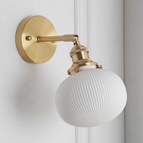 Porseleinen Wandlamp met Messing Fitting Ø12,7-21,6cm 1 Lichtpunt Modern Design Keramiek Wandverlichting E26/E27