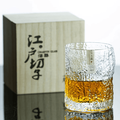 Japans Handgemaakte Edo Kiriko Whiskyglas – Chamvin Snijkunst