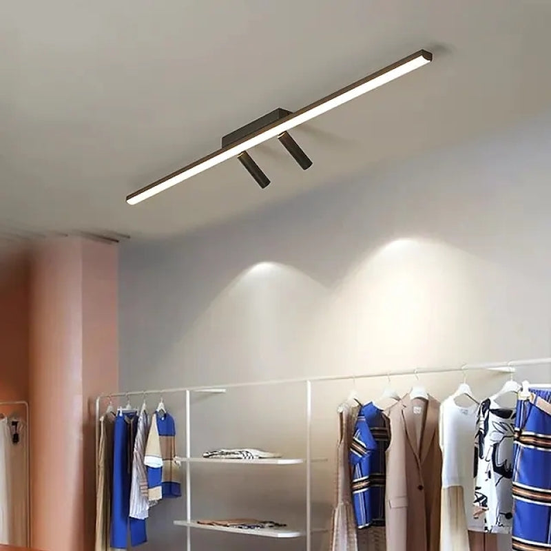 Plafondlamp LED Lineair Metaal Siliconen Zwart Verstelbare Spots 80 100cm Slaapkamer