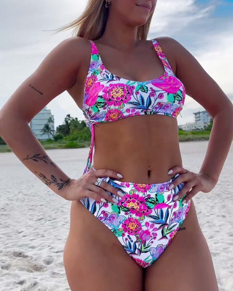 Vrouwelijke Bedrukte Bikini Set Zomer Badmode - StudioMarella