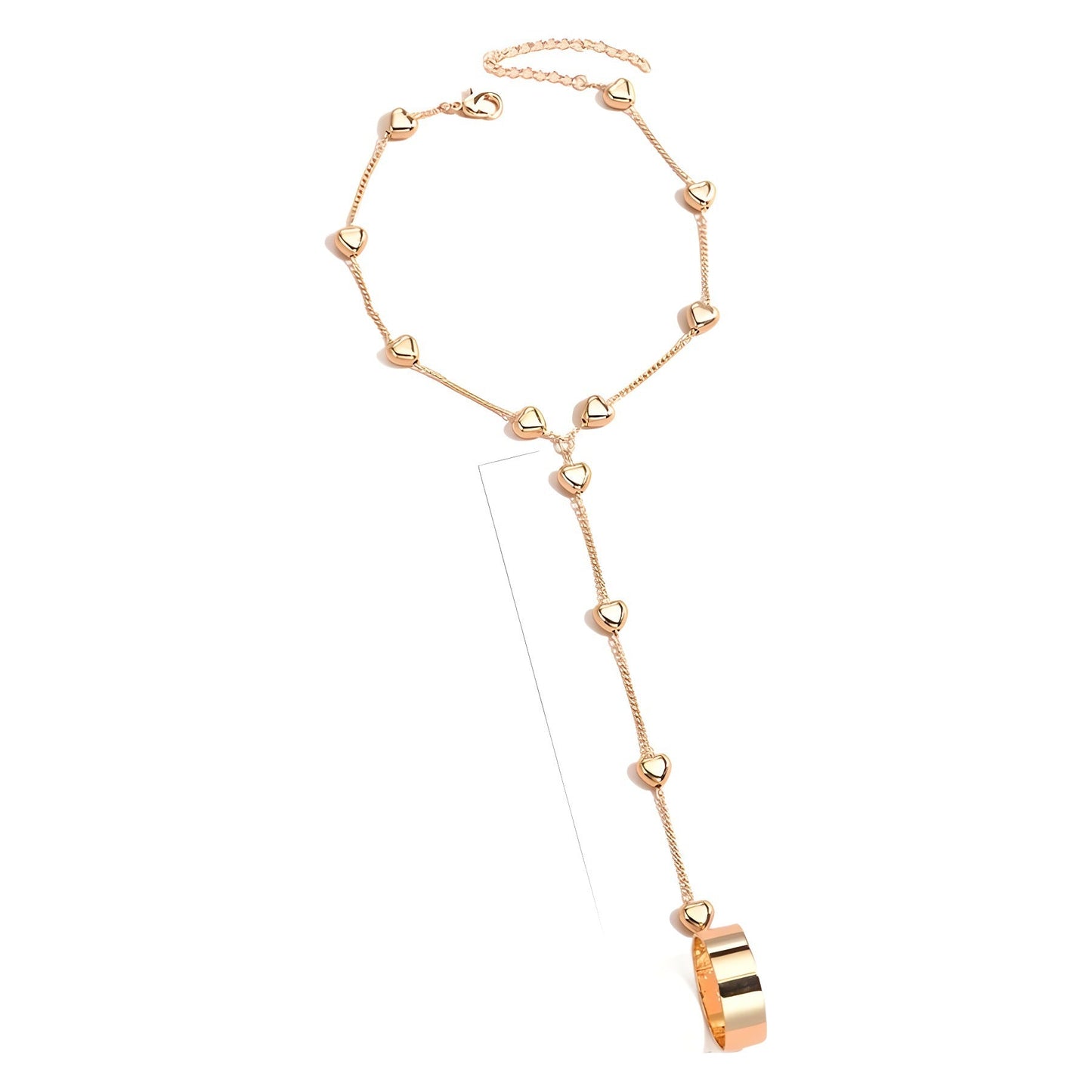 Dames Armband met Schakelketting en Zilveren Ring Sieraad
