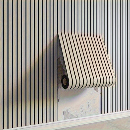 Wandpanelen Zelfklevend Houtlook 3D PVC Lattenwand Accentmuur 40x300cm Woonkamer