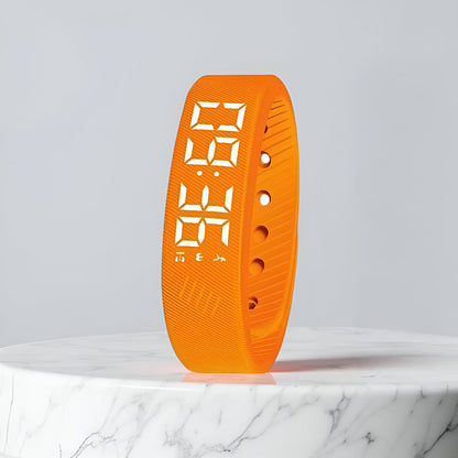 Digitaal LED Sporthorloge met Siliconen Band Waterdicht Licht Dames Heren Unisex Training Fitness Dagelijks Gebruik USB Oplaadbaar